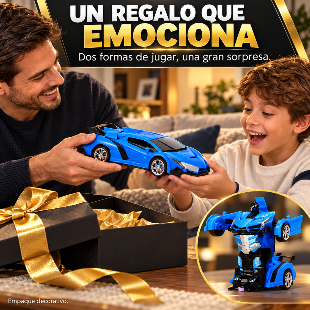 CARRO TRANSFORMER A CONTROL REMOTO — Dos formas de jugar, una gran sorpresa