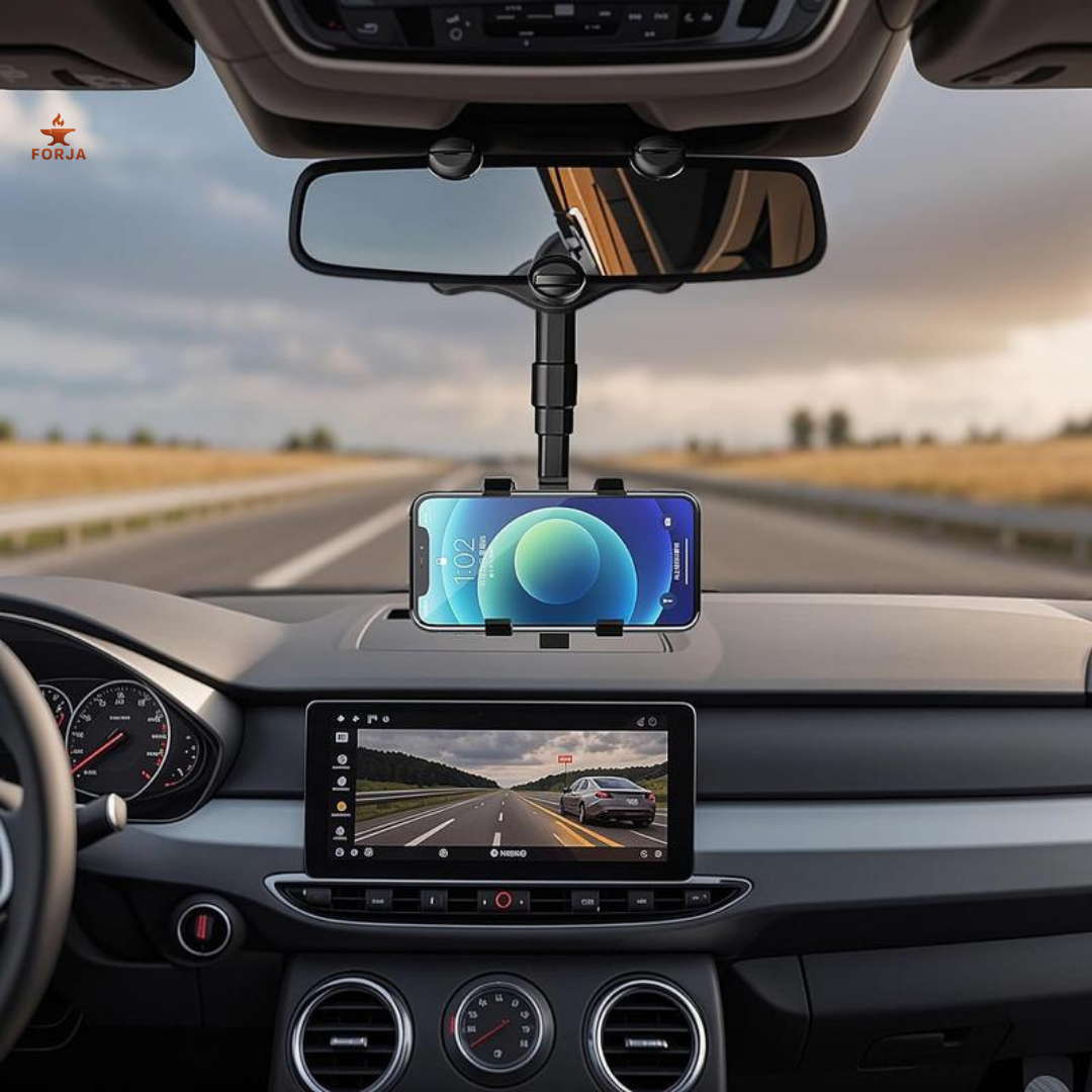 SOPORTE DE CELULAR RETROVISOR 360° – Usa GPS Seguro, Sin Distracciones