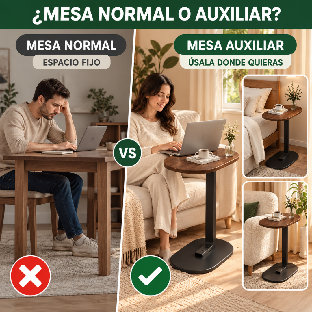MESA AUXILIAR REGULABLE – Comodidad y practicidad en cualquier espacio