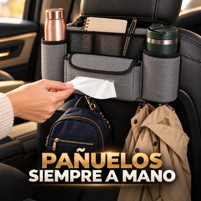ORGANIZADOR MULTIUSO PARA AUTO — Más orden y comodidad en cada viaje.