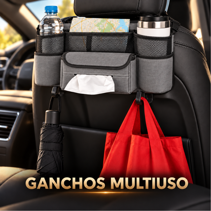 ORGANIZADOR MULTIUSO PARA AUTO — Más orden y comodidad en cada viaje.