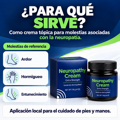 NEUROPATHY CREAM — Cuidado localizado para pies y manos.
