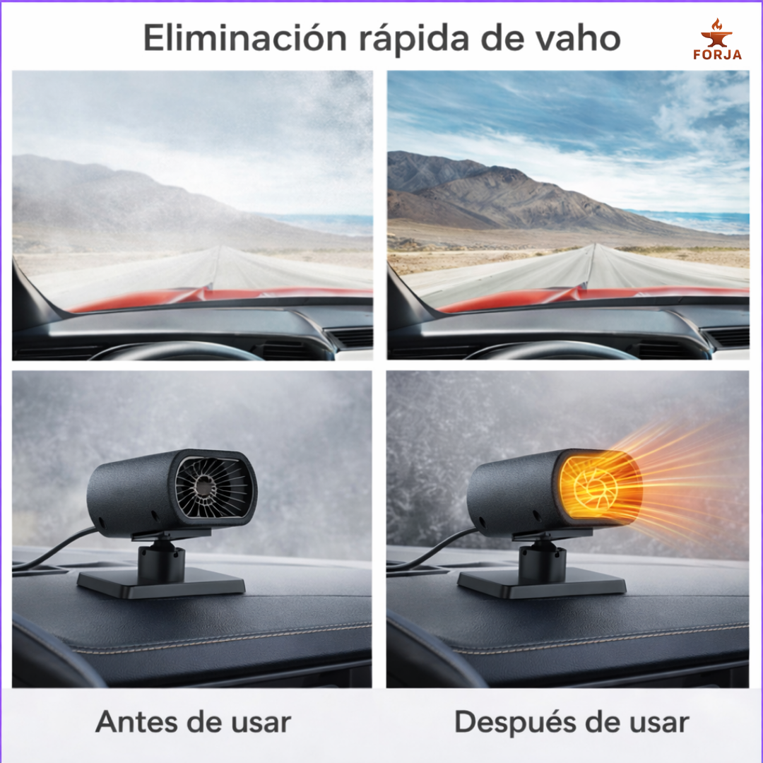 CALEFACTOR PORTÁTIL PARA AUTO - Desempaña, Descongela y Conduce con Máxima Seguridad