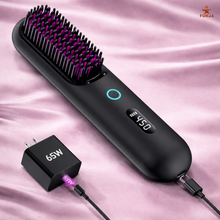Cargar imagen en el visor de la galería, CEPILLO INALAMBRICO ALISADOR PARA CABELLO - Perfecto para llevar a donde vayas
