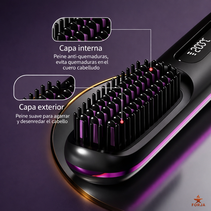 CEPILLO INALAMBRICO ALISADOR PARA CABELLO - Perfecto para llevar a donde vayas