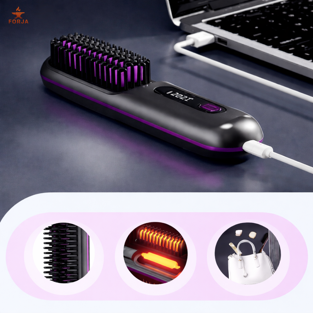 CEPILLO INALAMBRICO ALISADOR PARA CABELLO - Perfecto para llevar a donde vayas