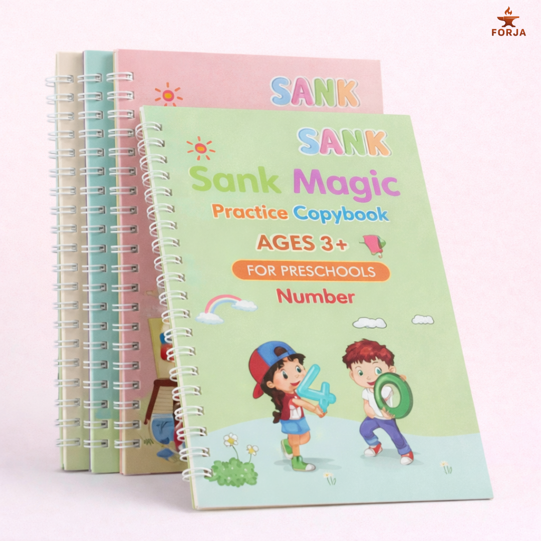 SET X4 LIBRETAS EDUCATIVAS MAGICAS REUTILIZABLES - Aprender jugando nunca fue tan mágico