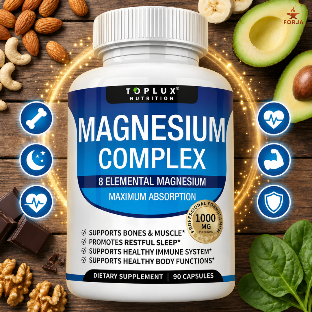 MAGNESIUM COMPLEX EN CÁPSULAS – Duerme profundo, elimina el cansancio y despierta con energía real