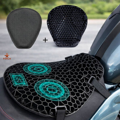 COJIN DE GEL ERGONOMICO PARA MOTO - Diseñado para aliviar la presión y el cansancio al manejar.