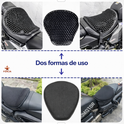 COJIN DE GEL ERGONOMICO PARA MOTO - Diseñado para aliviar la presión y el cansancio al manejar.